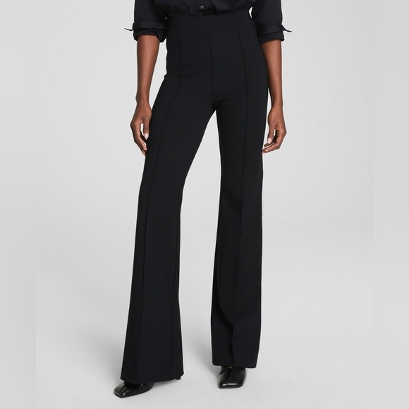 Spanx Perfect Pant High Rise Wide Leg Flare Ponte Pants Size XL Tall - Picture 1 of 8